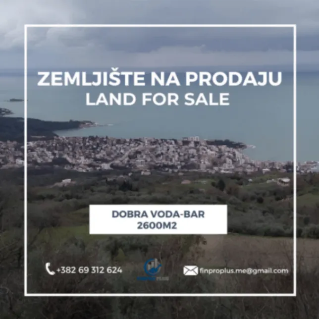 Sale, land lot, 2600m², Dobre Vode, Bar