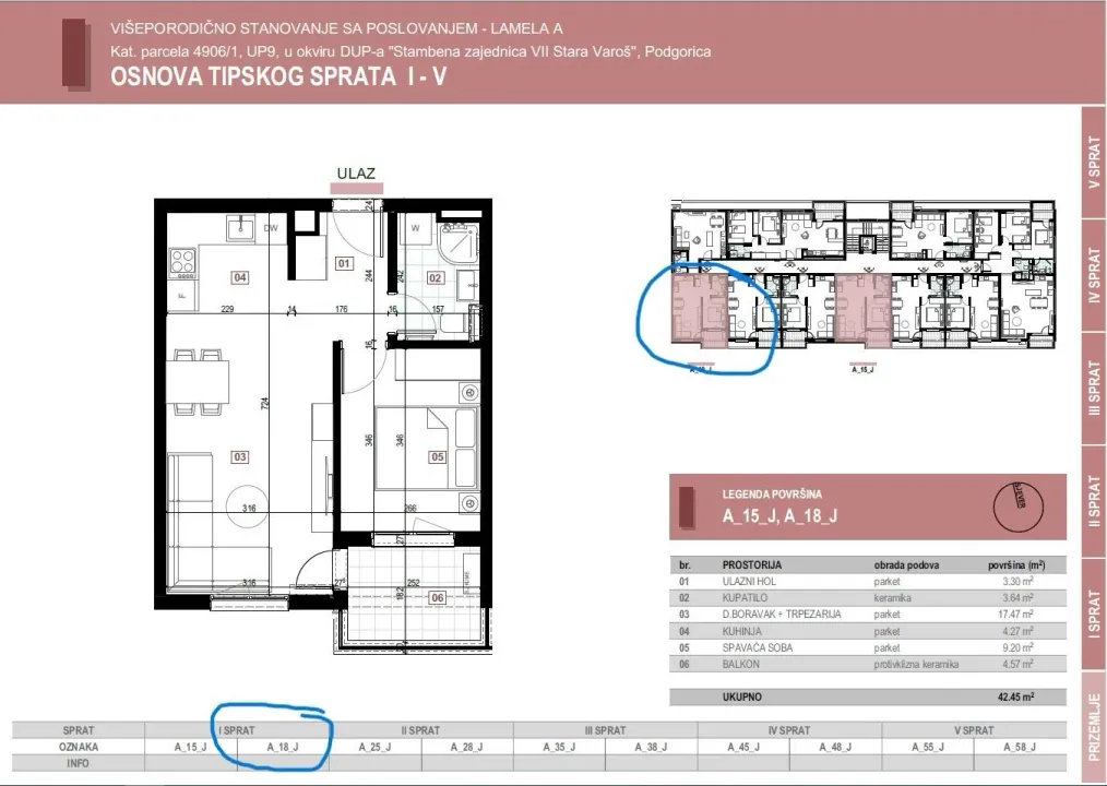 Rent, two bedroom apartment, 43m², Zabjelo, Podgorica
