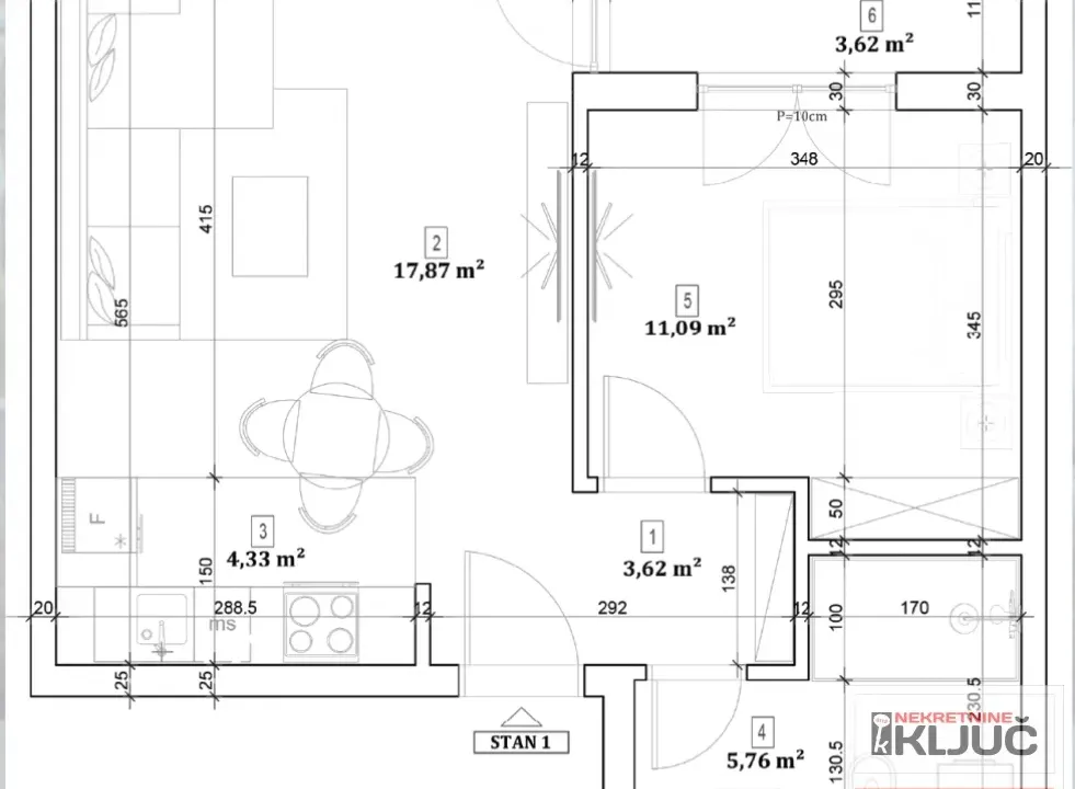 Sale, two bedroom apartment, 45m², Veternička rampa, Novi Sad Sve Podlokacije