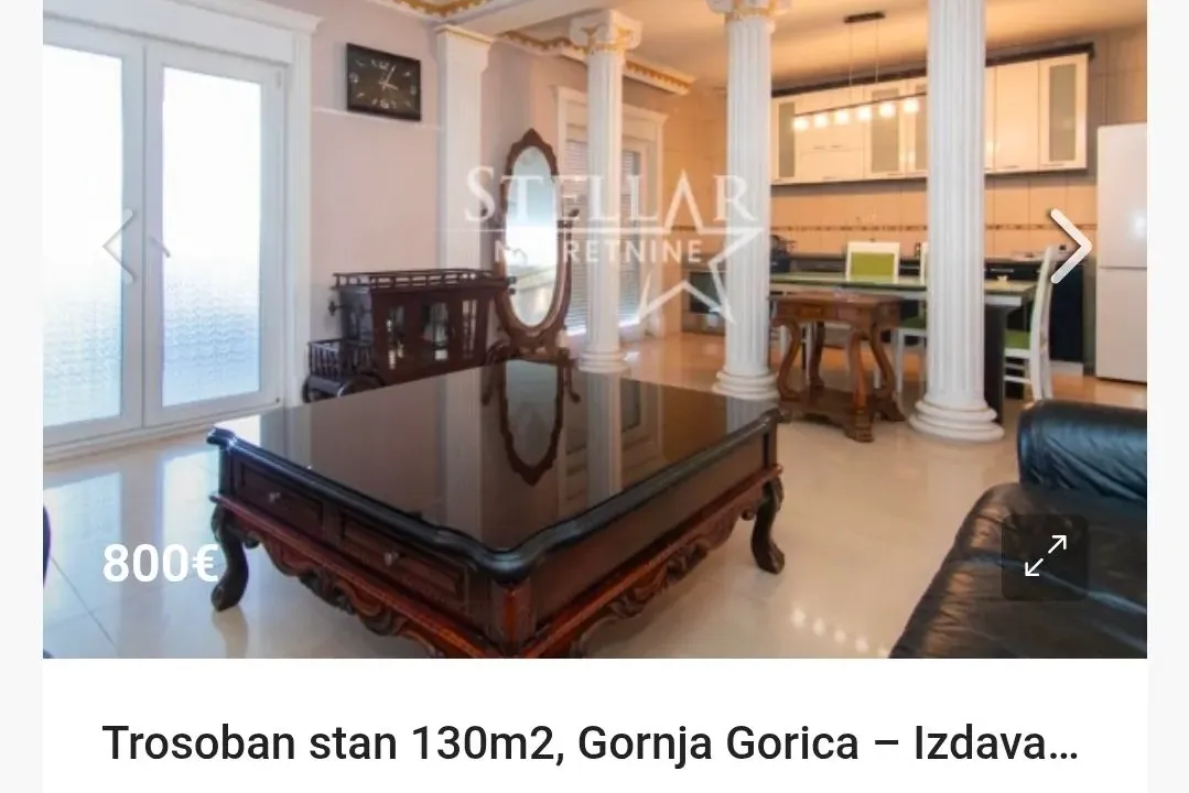 Izdavanje, trosoban stan, 130m², Gornja Gorica, Podgorica