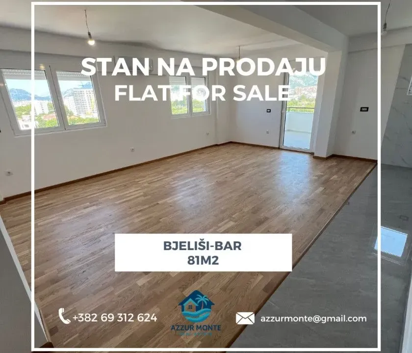 Prodaja, stan, 81m², Bjeliši, Bar