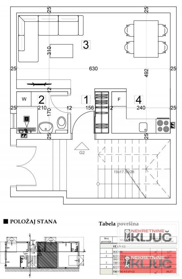 Prodaja, garsonjera, 31m², Adice, Novi Sad Sve Podlokacije