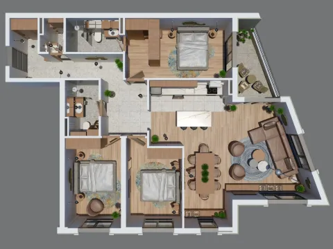 Sale, three bedroom apartment, 115m², Zabjelo, Podgorica - image 1