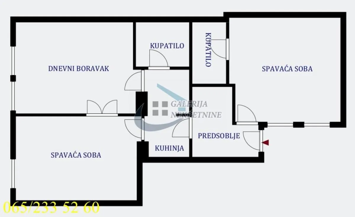 Sale, three bedroom apartment, 73m², Stari Grad, Beograd