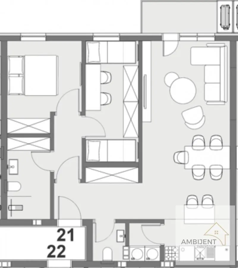 Prodaja, trosoban stan, 71m², Stari Banovci, Stara Pazova