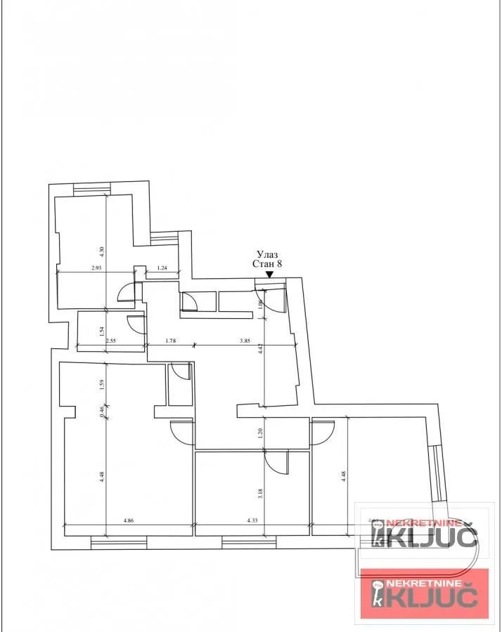 Prodaja, četvorosoban stan, 112m², Centar, Novi Sad