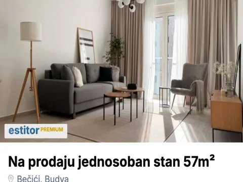 Sale, one bedroom apartment, 57m², Bečići, Budva - image 1