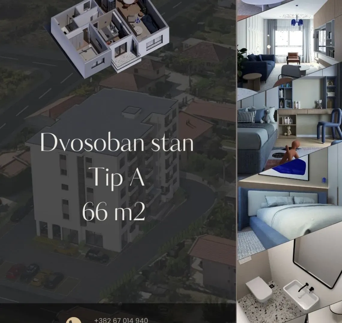 Sale, two bedroom apartment, 67m², Bjeliši, Bar
