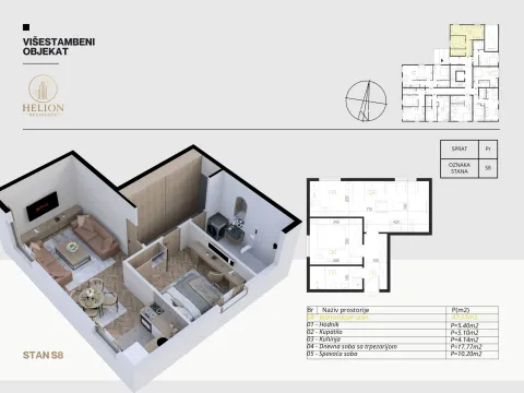Prodaja, jednosoban stan, 42m², Podkošljun, Budva - image 6