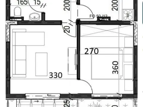 Sale, one bedroom apartment, 38m², Radanovići, Kotor - image 3
