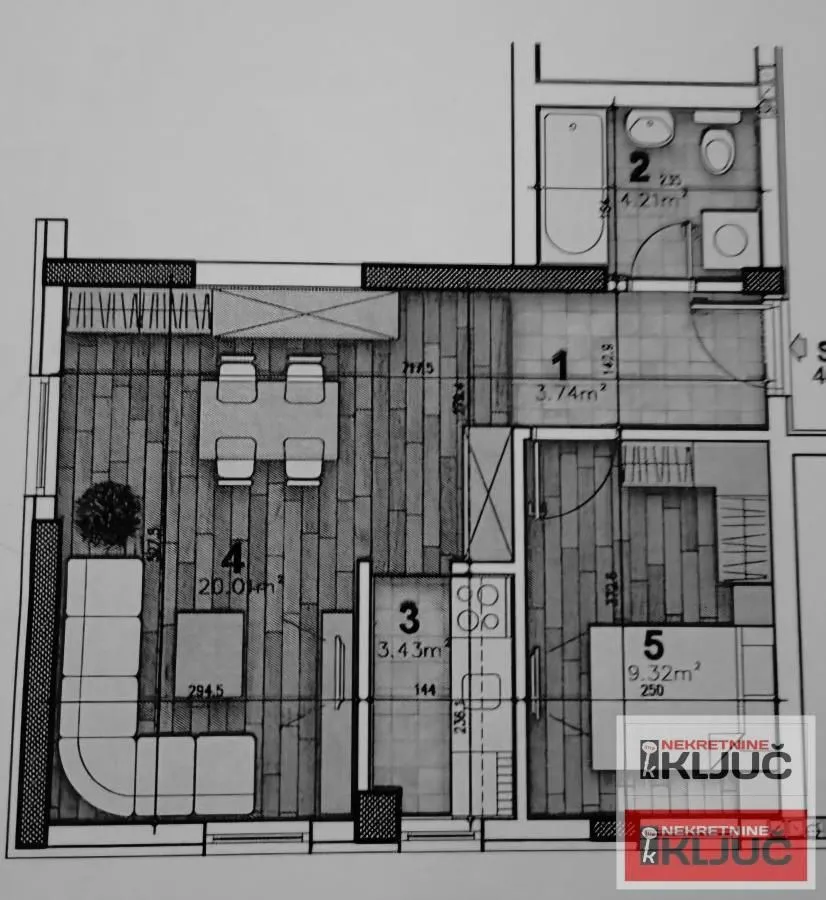 Prodaja, jednosoban stan, 39m², Rotkvarija, Novi Sad Sve Podlokacije