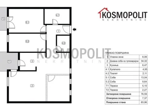 Prodaja, trosoban stan, 84m², Tošin bunar, Novi Beograd Sve Podlokacije - image 9
