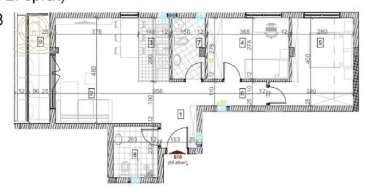Prodaja, trosoban stan, 73m², Petrovaradin, Novi Sad