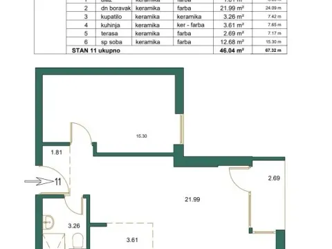 Prodaja, jednosoban stan, 46m², Centar, Kolašin - image 11