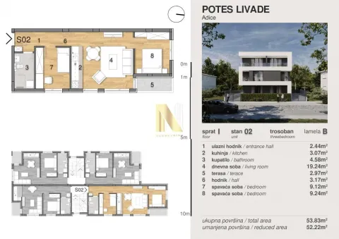 Prodaja, trosoban stan, 52m², Adice, Novi Sad Sve Podlokacije - image 2