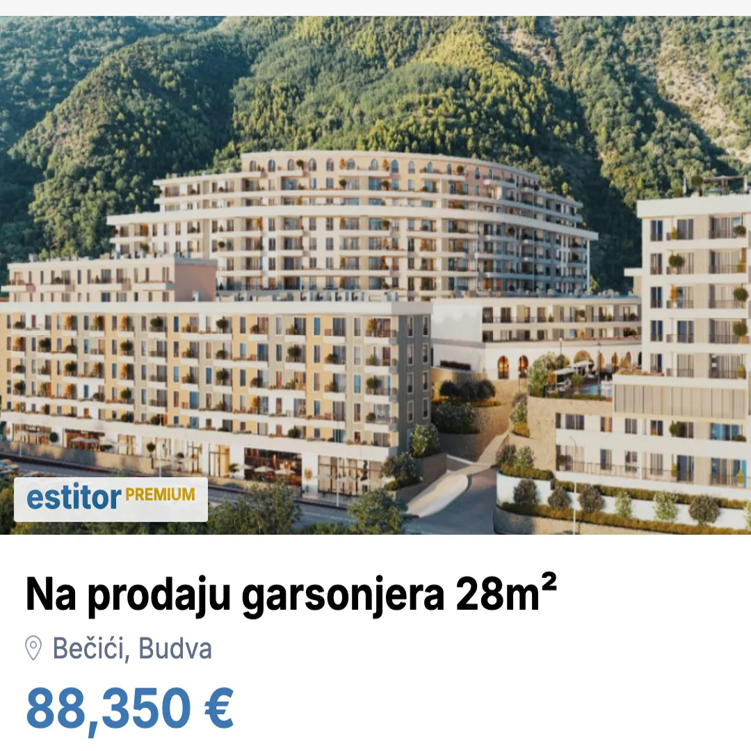 Sale, studio apartment, 28m², Bečići, Budva