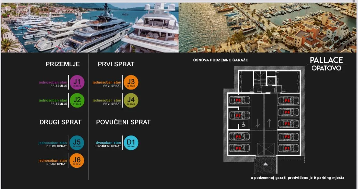 Prodaja, dvosoban stan, 125m², Opatovo, Tivat