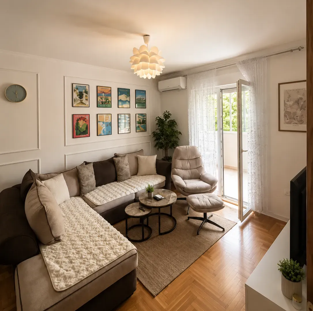 Rent, one bedroom apartment, 46m², Krivi Most, Podgorica
