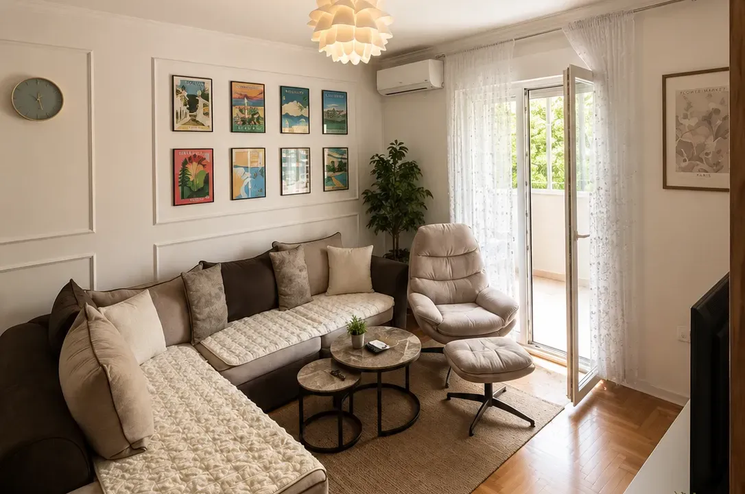 Rent, one bedroom apartment, 46m², Krivi Most, Podgorica