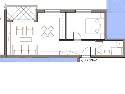 Sale, one bedroom apartment, 47m², Zabjelo, Podgorica - image 1