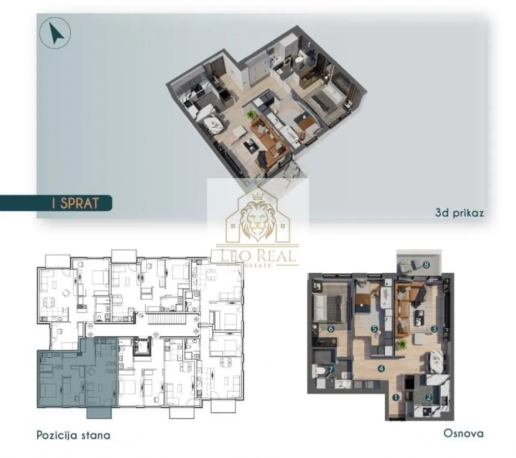 Sale, three bedroom apartment, 67m², Zemun Sve Podlokacije, Beograd