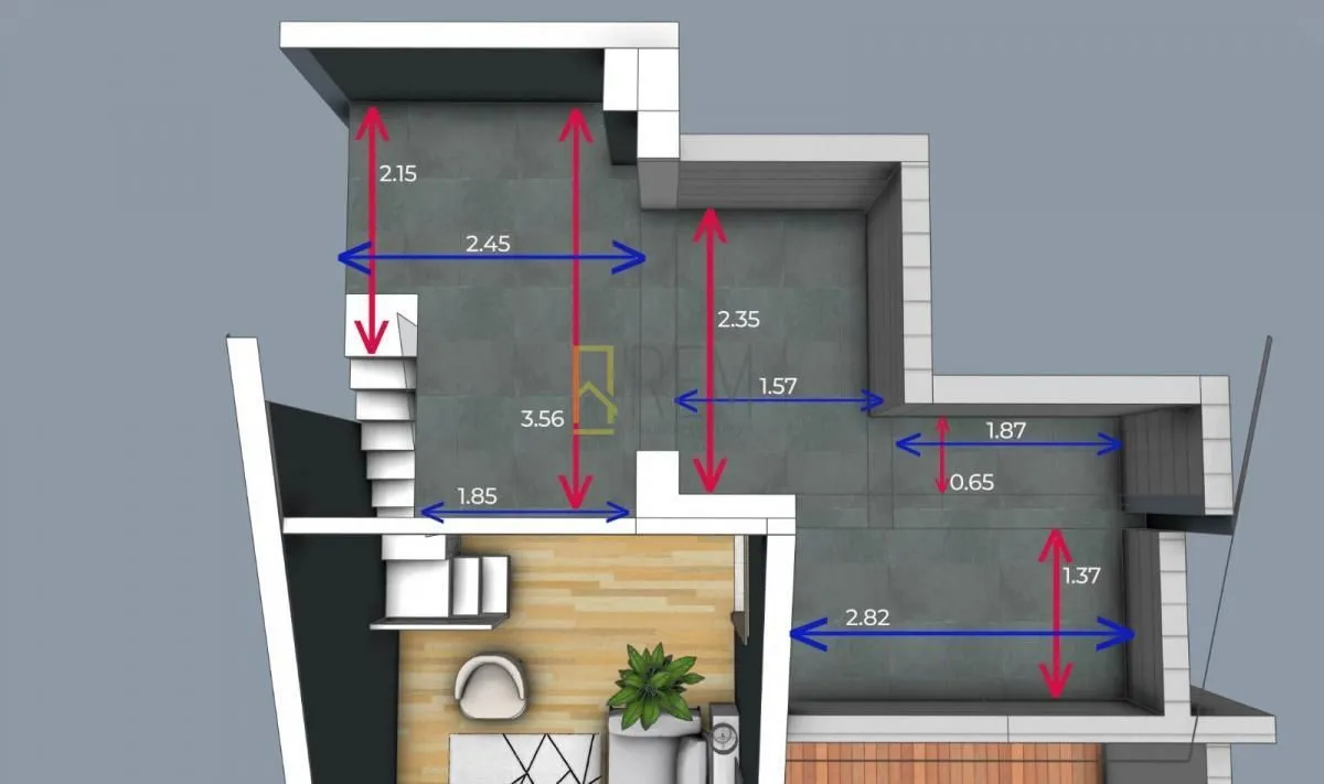 Prodaja, jednosoban stan, 52m², Stari Aerodrom, Podgorica