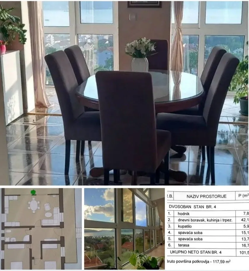 Prodaja, stan, 102m², Tivat, Crna Gora