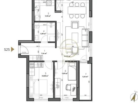 Sale, three bedroom apartment, 66m², Telep, Novi Sad Sve Podlokacije - image 1