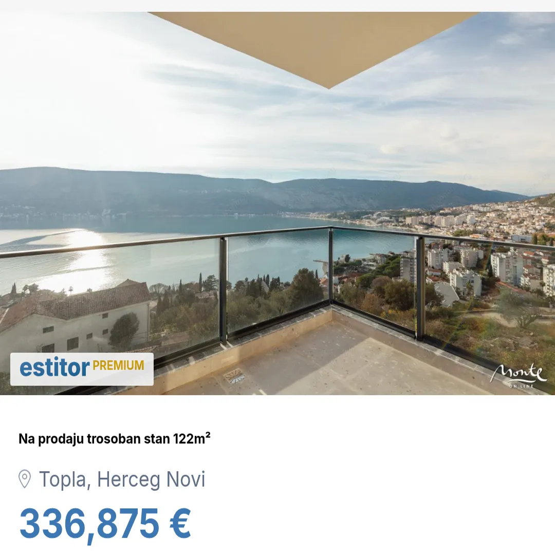 Prodaja, trosoban stan, 122m², Topla, Herceg Novi