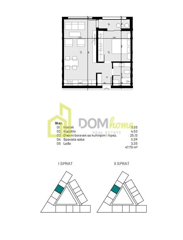 Sale, one bedroom apartment, 48m², Donja Gorica, Podgorica
