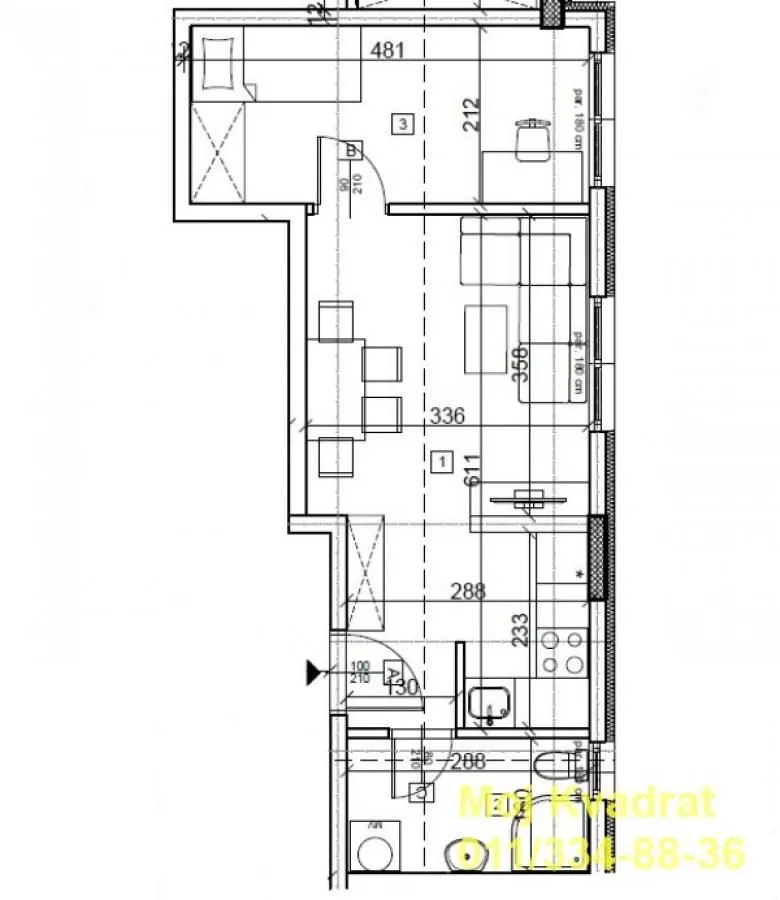 Prodaja, jednosoban stan, 34m², Uciteljsko Naselje, Zvezdara Sve Podlokacije
