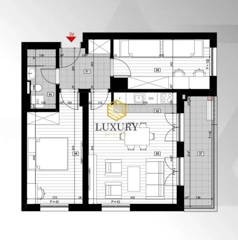 Prodaja, dvosoban stan, 65m², Stari Aerodrom, Podgorica