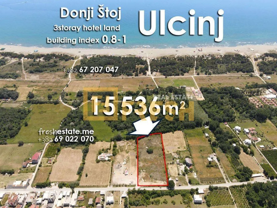 Prodaja, plac, 15536m², Donji Štoj, Ulcinj