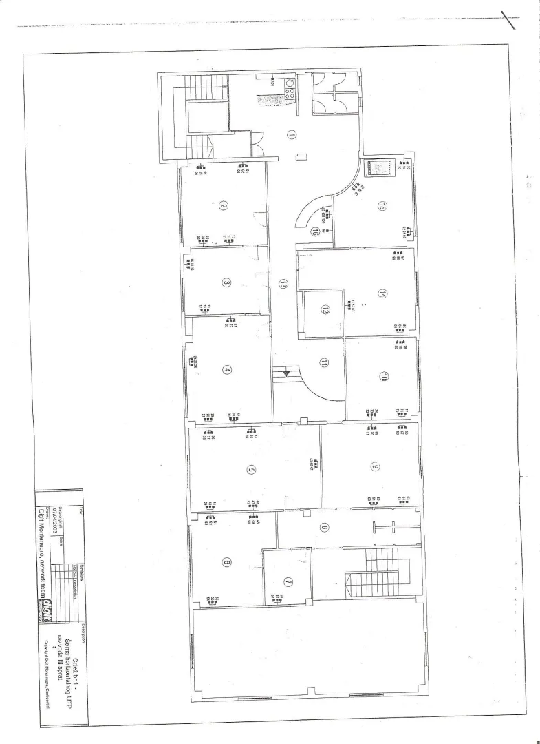 Floor plan and installation scheme.