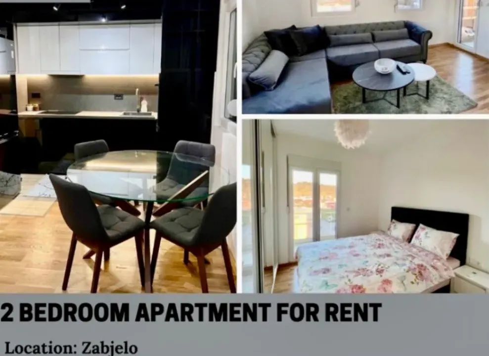 Izdavanje, dvosoban stan, 55m², Zabjelo, Podgorica