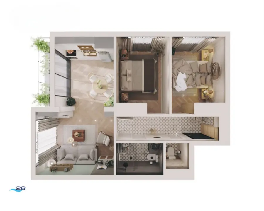 Prodaja, stan, 60m², Bečići, Budva