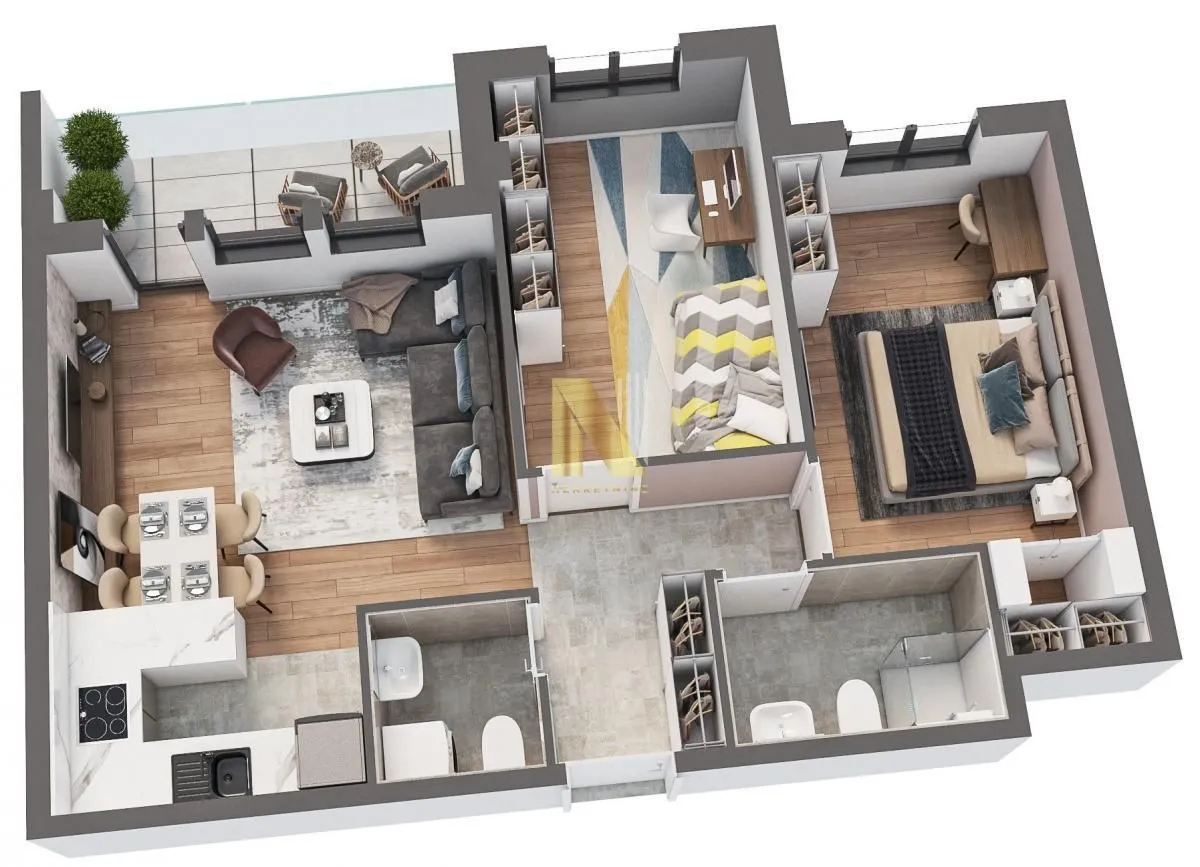 Sale, three bedroom apartment, 69m², Sajmište, Novi Sad