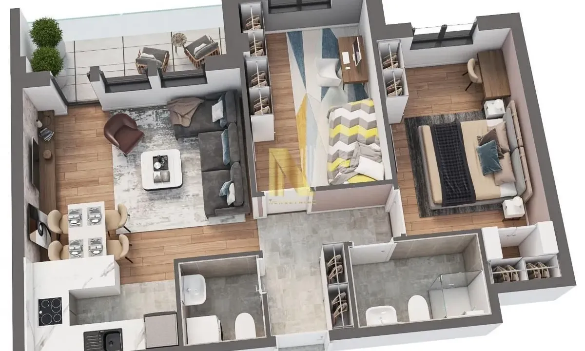 Prodaja, trosoban stan, 69m², Sajmište, Novi Sad