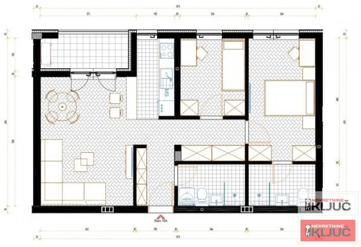 Prodaja, trosoban stan, 65m², Sremska Kamenica, Petrovaradin