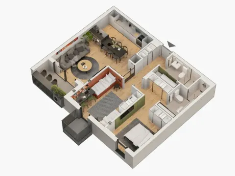 Sale, two bedroom apartment, 81m², City Kvart, Podgorica - image 9