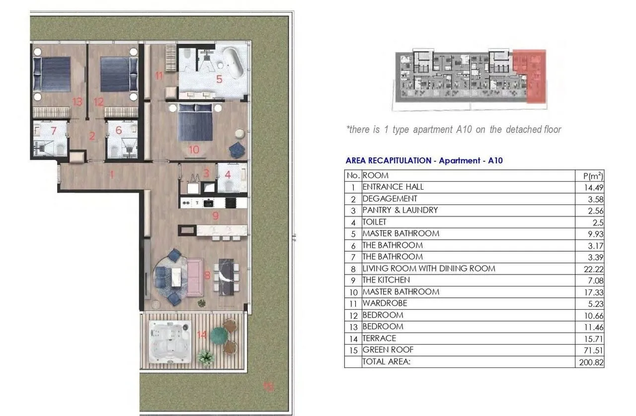 Sale, three bedroom apartment, 225m², Centar, Budva