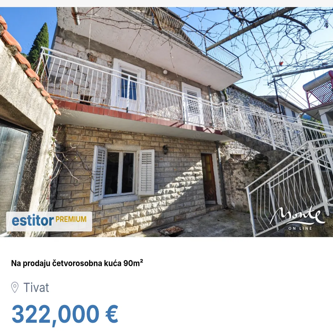 Prodaja, kuća, 90m², Tivat, Crna Gora
