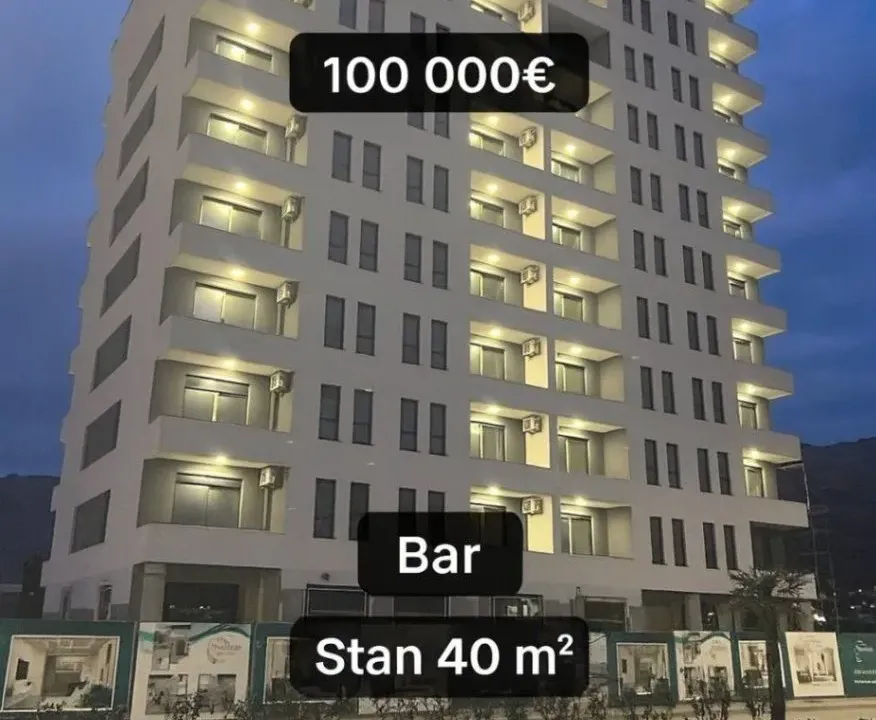 Prodaja, jednosoban stan, 40m², Bar, Crna Gora