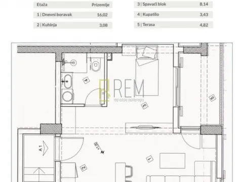 Sale, two bedroom apartment, 53m², Budva, Crna Gora - image 9