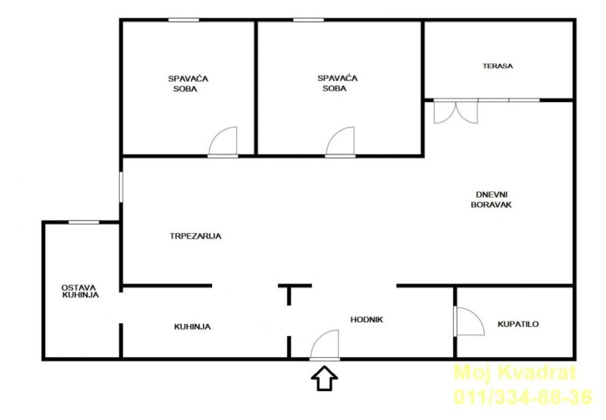 Sale, two bedroom apartment, 65m², Čukarica, Beograd