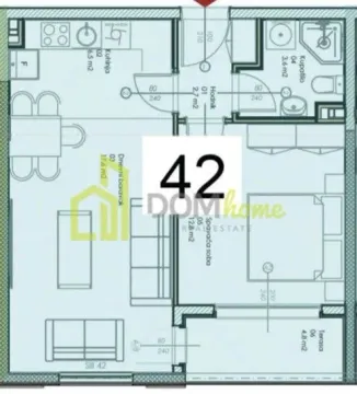 Prodaja, jednosoban stan, 47m², Zabjelo, Podgorica - image 2