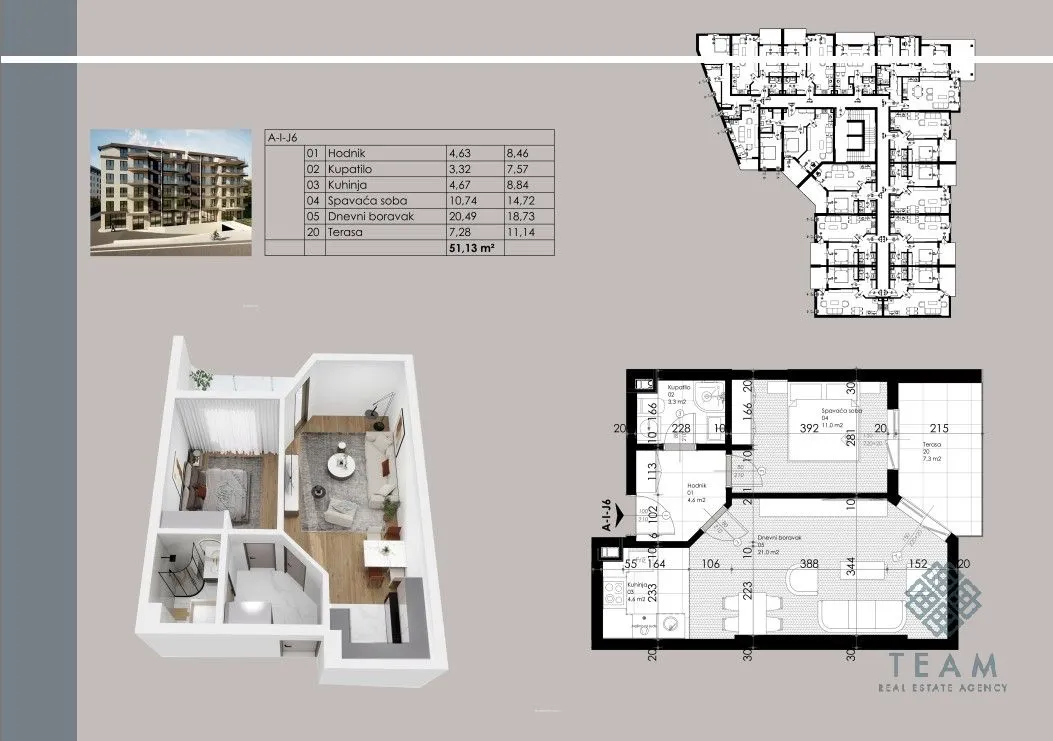 Sale, one bedroom apartment, 51m², Ljubović, Podgorica