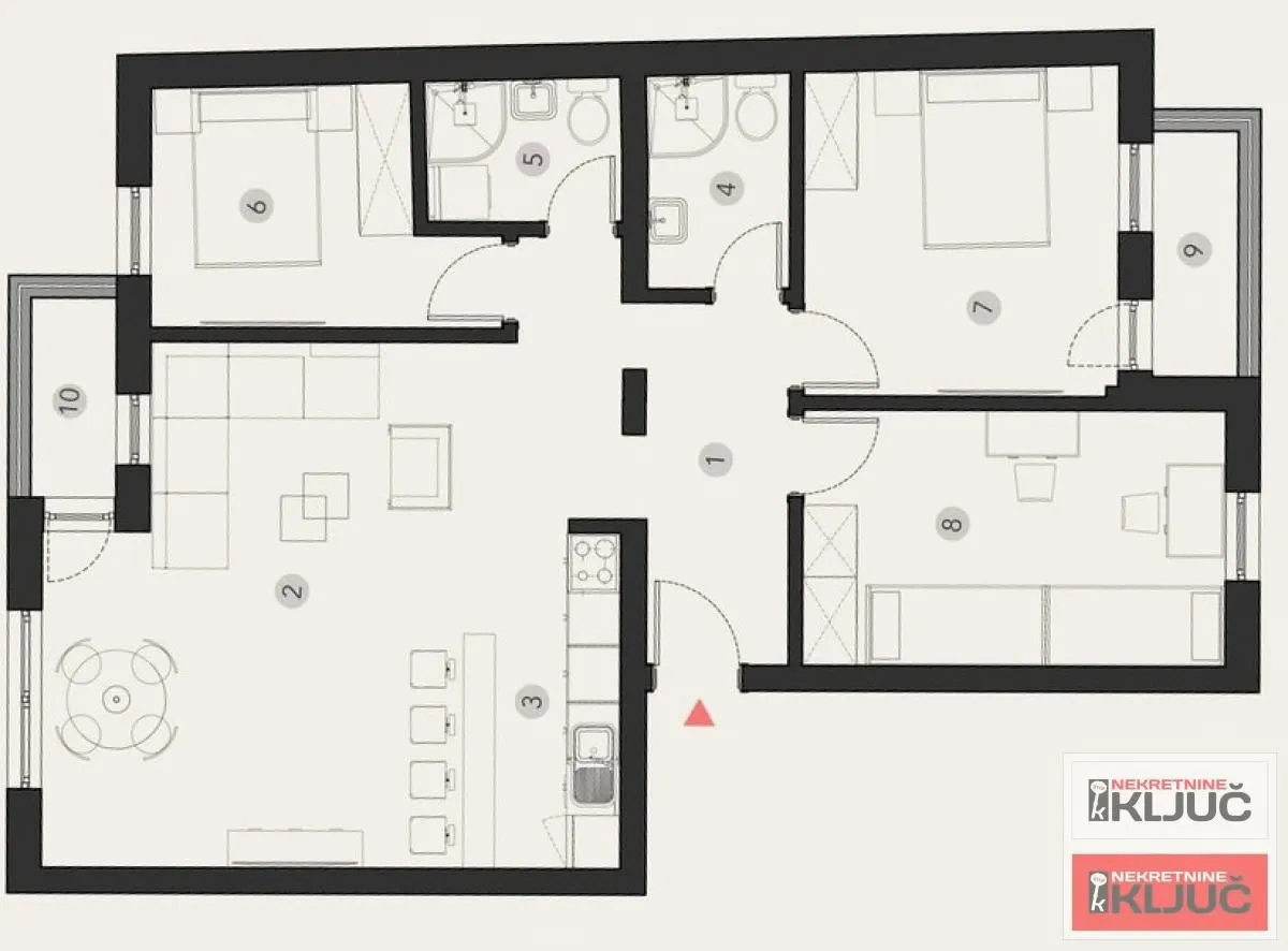 Sale, four bedroom apartment, 90m², Podbara, Novi Sad Sve Podlokacije