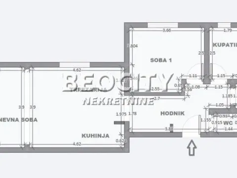 Sale, three bedroom apartment, 75m², Šumice, Beograd - image 15