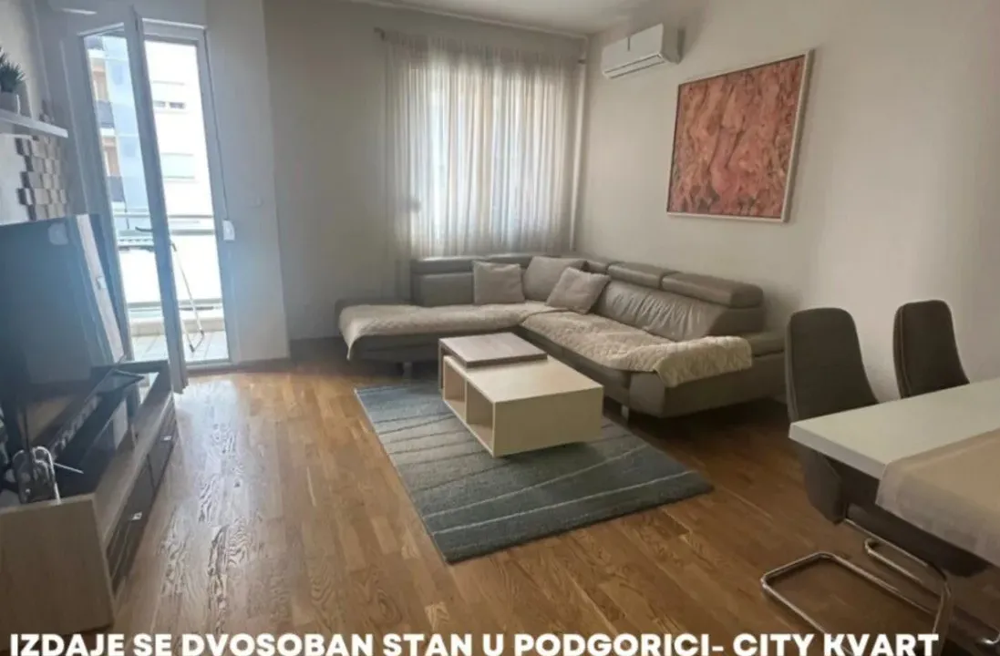 Izdavanje, dvosoban stan, 65m², City Kvart, Podgorica